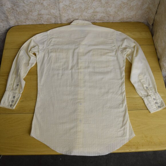 VTG 1950s H Bar C Ranchwear Long Tail Pearl Snap Mens Shirt Western Cowboycore - Picture 10 of 11